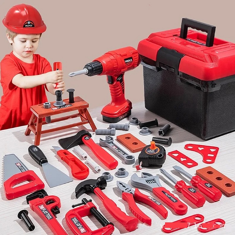 Gardening Tools For 10 Year Olds - ชุดของเล่นเครื่องมือช่างจำลองสำหรับเด็ก ชุดเครื่องมือช่างพร้อมสว่านไฟฟ้าและไขควง ของเล่นบทบาทสมมติ ของขวัญวันฮาโลวีนและคริสต์มาสสำหรับเด็กชายและเด็กหญิง