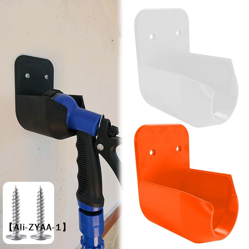 Gardening Tools Plastic - 【A】ที่ยึดหัวฉีดสายยางติดผนังพร้อมสกรูและรูระบายสำหรับการรดน้ำสวน ล้างรถ และจัดเก็บอุปกรณ์ทำสวน