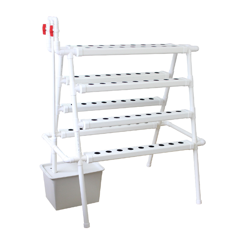 Hydroponic System - ฟาร์มปลูกพืชแนวตั้งในร่มขนาดใหญ่ 72 หลุม โครงสร้าง UPVC แผ่นปิด