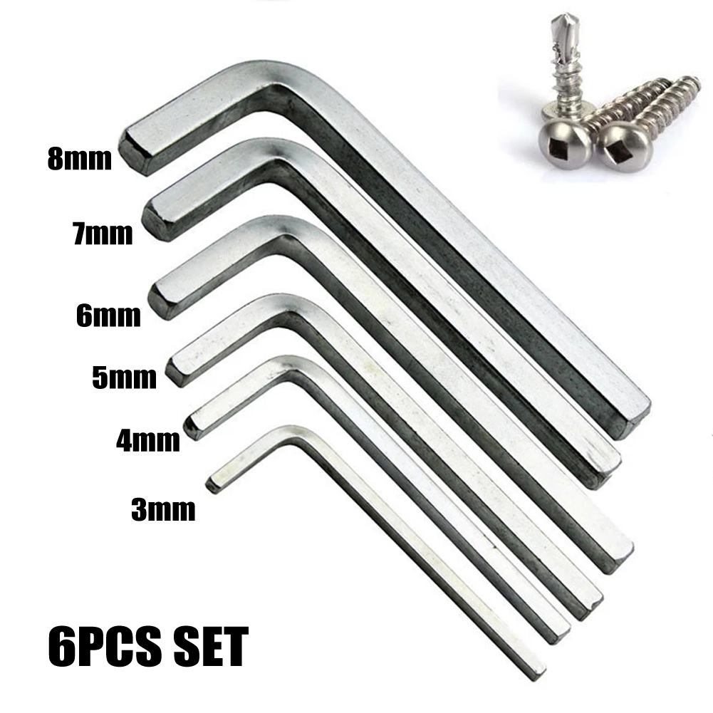 Gardening Tools Best - ยี่ห้อใหม่หัวประแจ 6 ชิ้นขายร้อนที่ดีที่สุดราคาโครเมียมวาเนเดียมเหล็กสวนเครื่องมือ L รูปร่างสแควร์หัวประแจ
