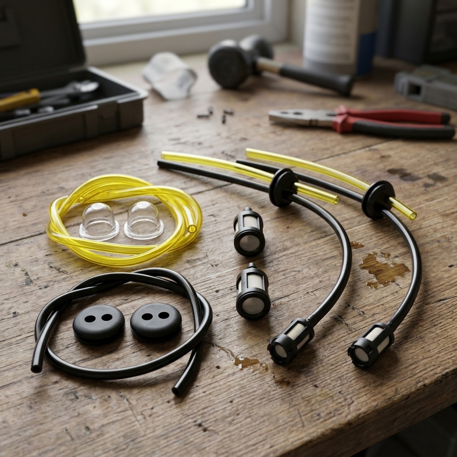 Gardena Hose Starter Set - ชุดสายยางซีล ชุดสายยางกรองน้ำมันเชื้อเพลิง 2 ชุด อะไหล่ทดแทนสำหรับเครื่องยนต์เบนซิน สำหรับเครื่องตัดหญ้าแบบใช้เครื่องยนต์เบนซิน