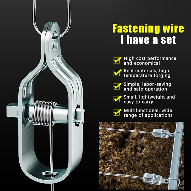Gardening Tools Heavy Duty - ชุดเครื่องมือปรับความตึงลวดสลิงเหล็กสำหรับงานหนัก 5 ชิ้น – เครื่องมือปรับความตึงแบบปรับได้สำหรับรั้วสวน, สายเคเบิลและสลิง,