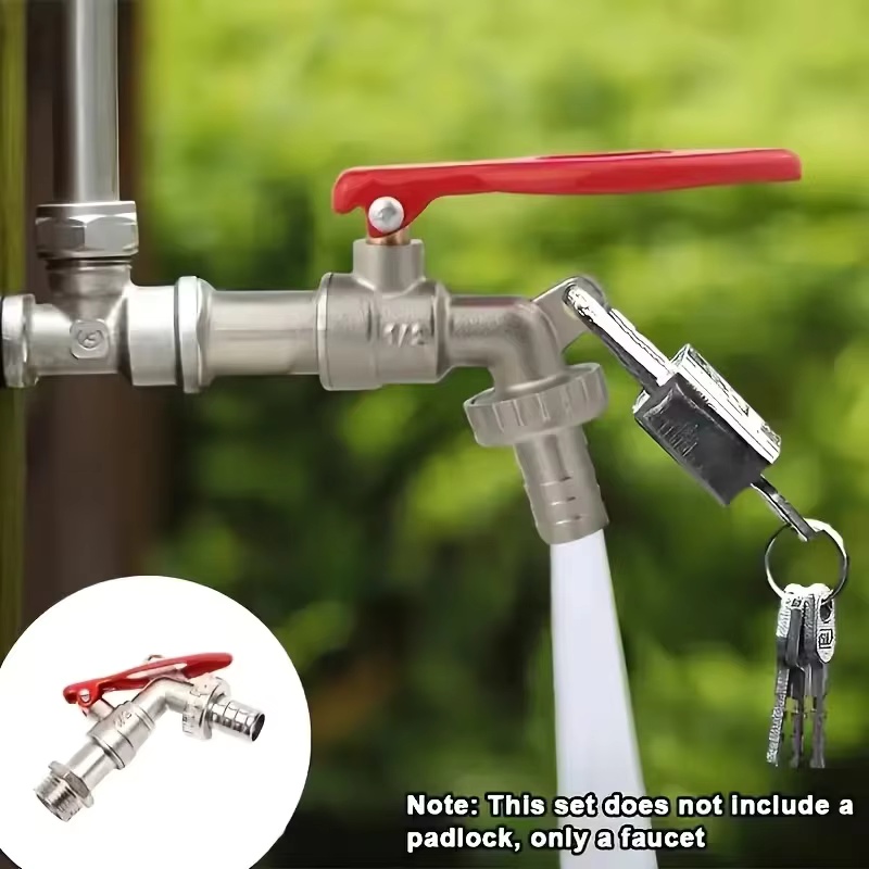 Gardening Tools For Home - ก๊อกน้ำโลหะผสมสังกะสีขนาด 1/2 นิ้ว 1 ชิ้น สำหรับสวน