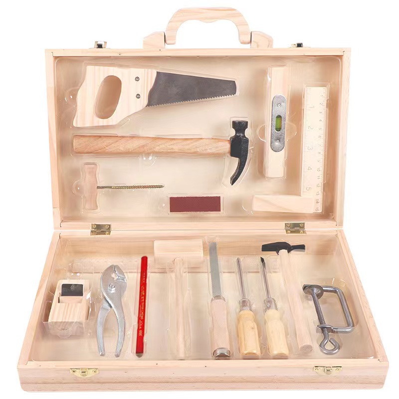 Gardening Tools For 10 Year Olds - เด็กชีวิตจริงไม้ช่างไม้กล่องเครื่องมือเด็กแกล้งของเล่นไม้ชุดเครื่องมือค้อนไขควงคู่มือการเรียนรู้ทักษะ