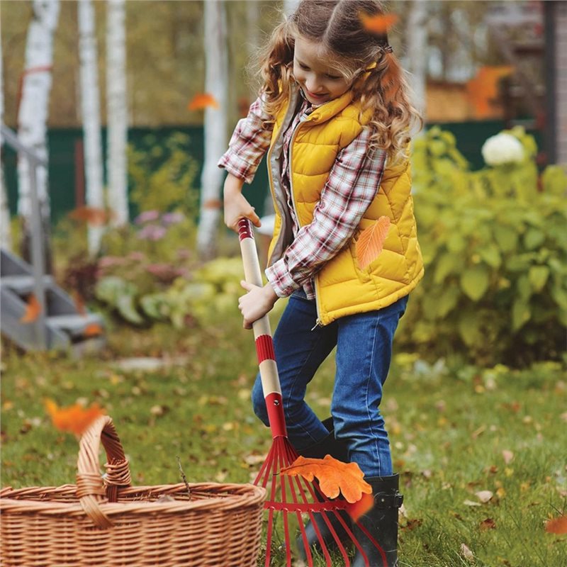 Gardening Tools Best - ABXE-ชุดเครื่องมือทำสวนสำหรับเด็ก 4 ชิ้น ทำจากไม้ ประกอบด้วยพลั่ว, คราด,
