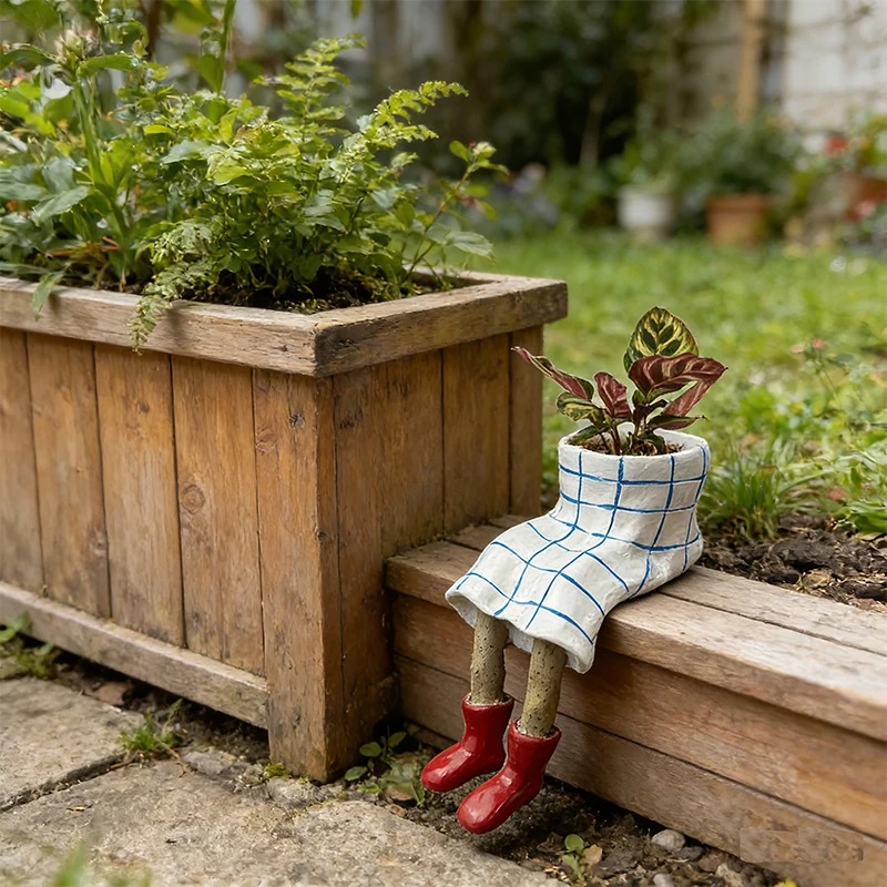 กระถางต้นไม้เรซินรูปขาแบบน่ารั - Gardening Tools Cute บทวิจารณ์และราคา