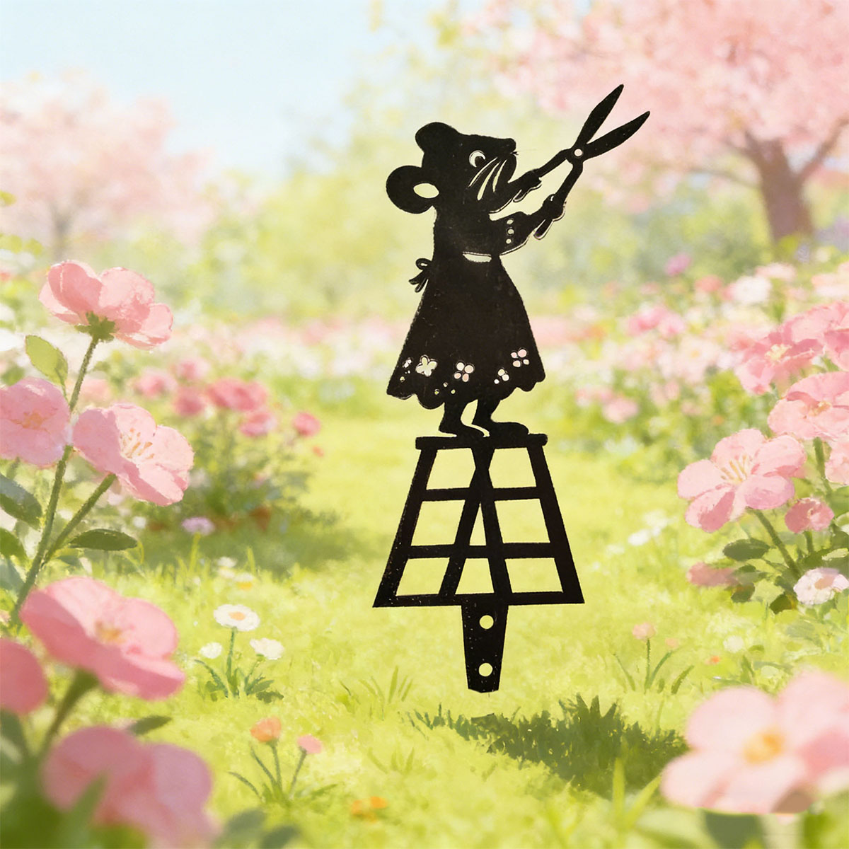 เสาโลหะลายเส้นสีดำสำหรับตกแต่ง - Gardening Tools For Home บทวิจารณ์และราคา