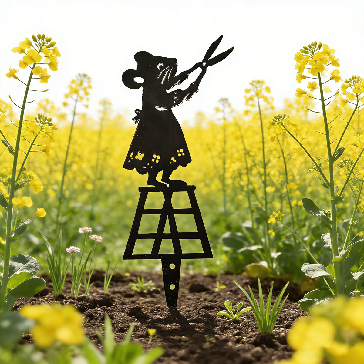 เสาโลหะลายเส้นสีดำสำหรับตกแต่ง - Gardening Tools For Home บทวิจารณ์และราคา