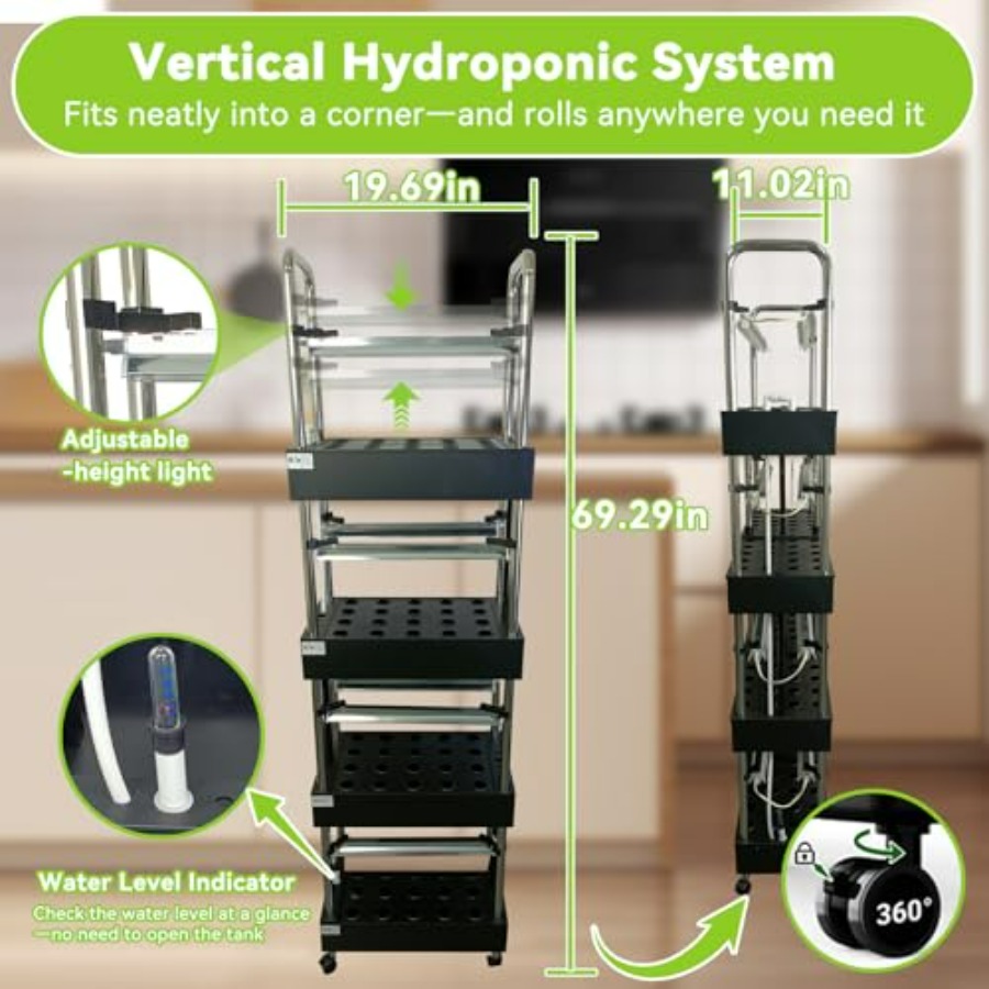 ระบบปลูกพืชไฮโดรโปนิกส์ในร่ม:  - Hydroponic System บทวิจารณ์และราคา