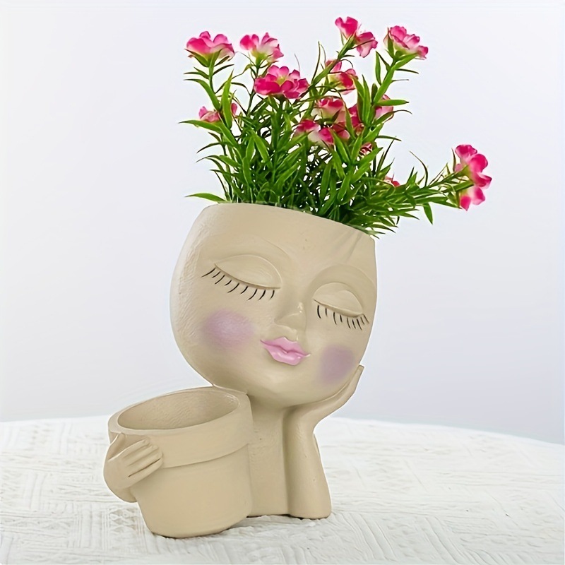 กระถางต้นไม้รูปหน้า - กระถางดอ - Gardening Tools Cute บทวิจารณ์และราคา