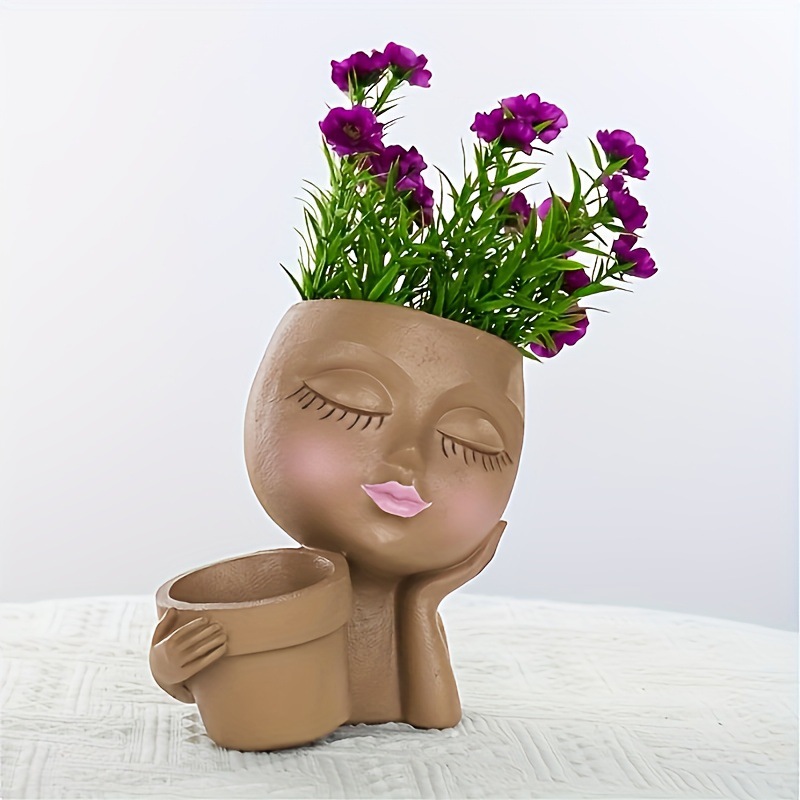 กระถางต้นไม้รูปหน้า - กระถางดอ - Gardening Tools Cute บทวิจารณ์และราคา